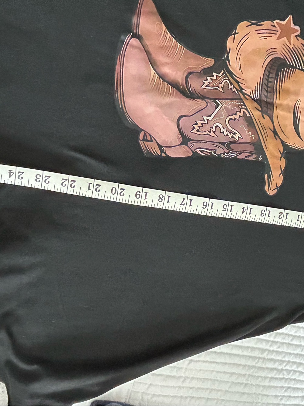 Black Tank with Cowboy Hat & Boots Graphic - Picture 11 of 12